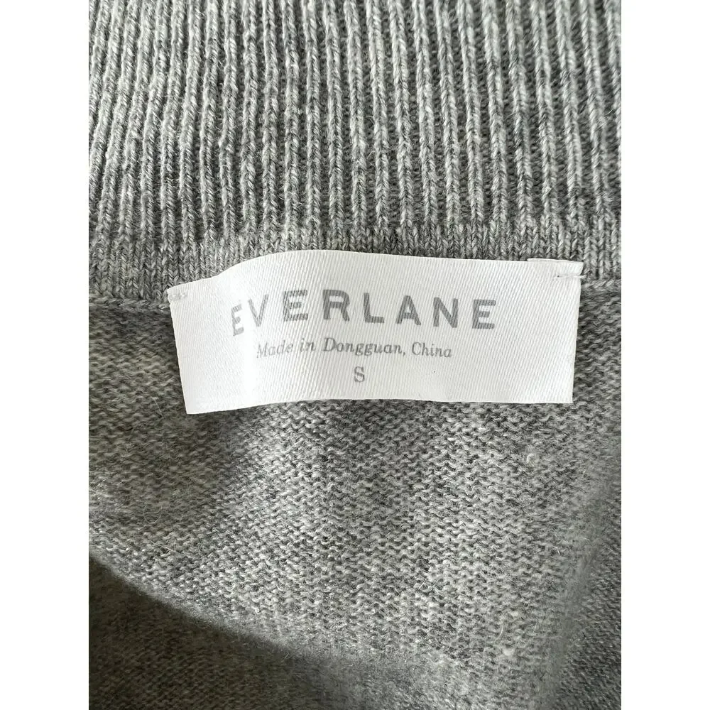 EVERLANE Cashmere Turtleneck Sweater Heather Gray Long Sleeve Pullover Small S